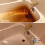 before and after crystal clean tub