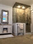 residential master bath after clean